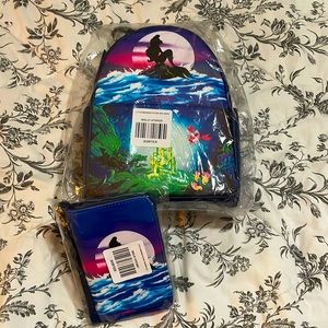 Ariel Silhouette Loungefly bag and wallet